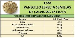PANECILLOS ESPELTA  SEMILLAS DE CALABAZA  4X110GR
