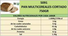 PAN MULTICEREALES 750GR CORTADO