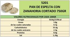 PAN ESPELTA CON ZANAHORIA 500GR CORTADO