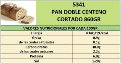 PAN DOBLE CENTENO 800GR CORTADO